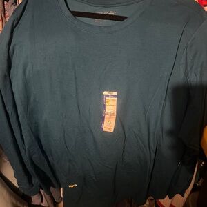 Terra & Sky Teal Long Sleeve Women's Top